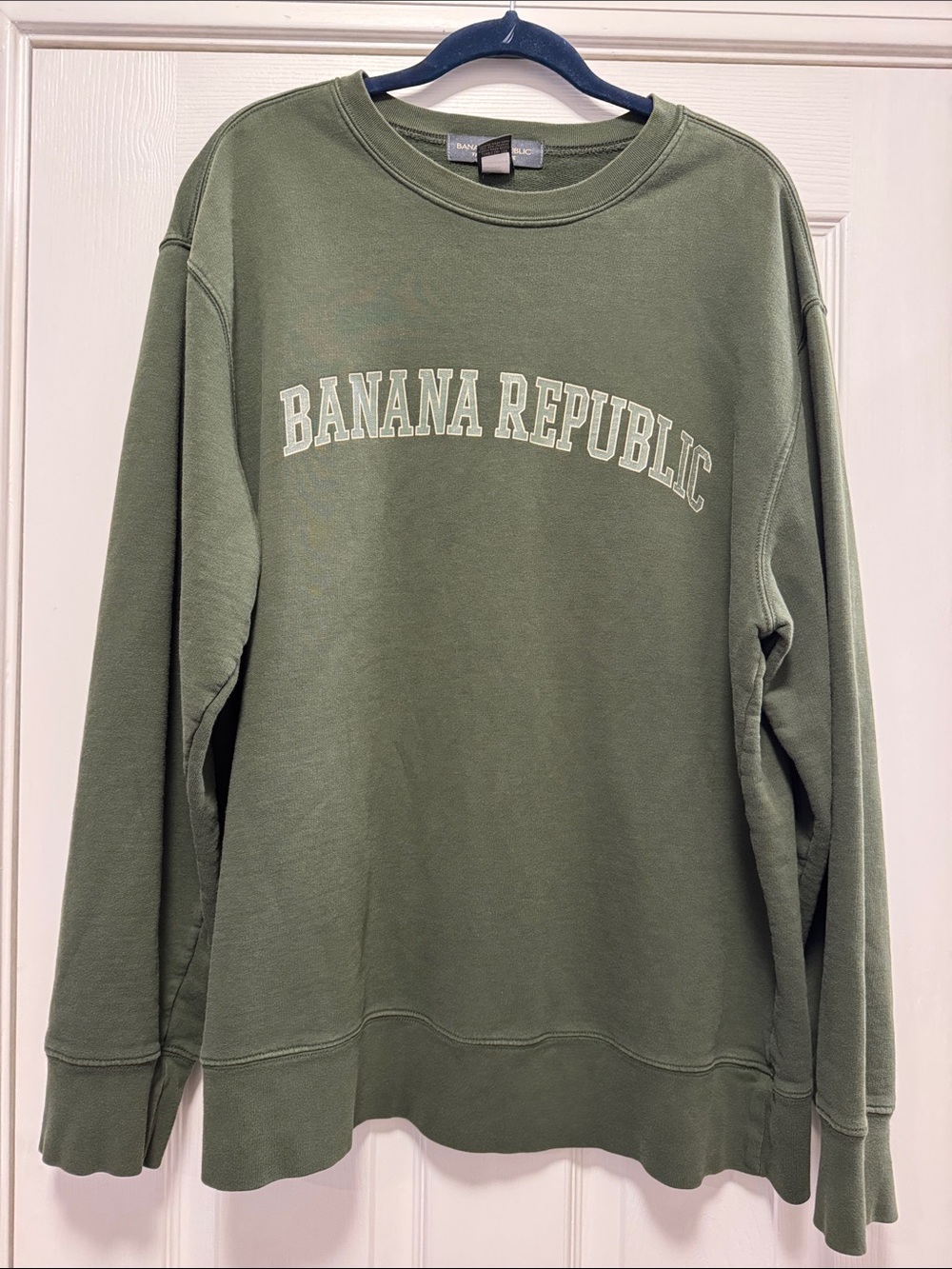 Vintage Banana Republic Olive Green Sweatshirt with Arched Logo